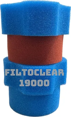 Produktbild von KH Ersatzschwammset Filtoclear 19000 Filter 3x blau / 1x rot passend für Oase