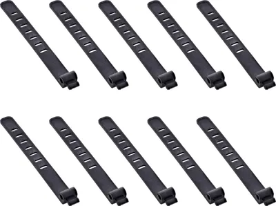 Image de 10 x InLine® attache-câbles silicone, refermable, 97x10mm, noir