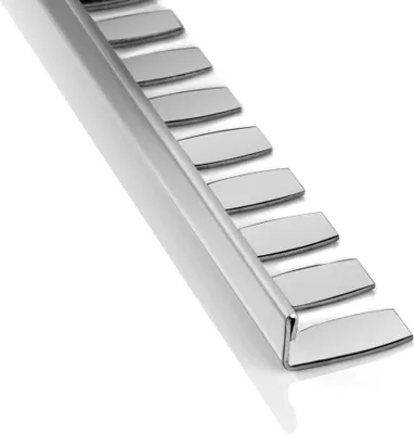 Produktbild von L-Profil flexibel biegbar Edelstahl Fliesenschiene V2A, 250cm, H10mm, silber glänzend