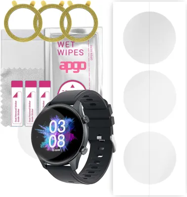Produktbild von apgo 3 Stück Schutzfolie, klar, kompatibel mit TouchElex TGW008  Smartwatch, Hydrogel Displayschutzfolie mit Positionierhilfe, Displayfolie, robust und kratzfest