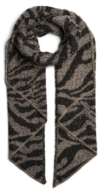 Productafbeelding van PIECES Dames Sjaal, lange model, met dierenprint, artikelnummer 17151097, kleur: wit met "White Pepper/Aop" patroon