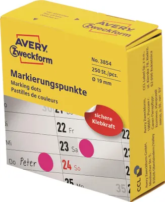 Produktbild von Avery Zweckform Bezeichnungsschild - Magenta (Packung mit 250)