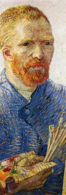 Produktbild von Vincent Van Gogh Kunstdruck Bild - Selbstbildnis Vor Der Staffelei, 1888 (91 x 30 cm)