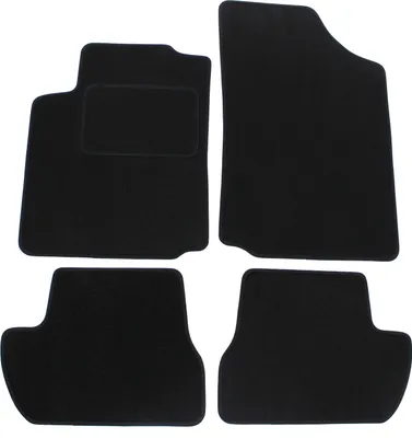 Produktbild von J&J AUTOMOTIVE | Velours Fußmatten Autotepiche Passend Für Citroen C2 2003-2010, 4-Sitzer, Genaue Passform, rutschfeste Untregrund, Verstärkt Im Pedalbereich, mit Befestigungen