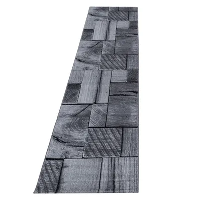 Produktbild von Parma Lami teppich kurzflor läufer 80x300cm schwarz