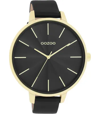 Produktbild von Oozoo Armbanduhr schwarz Leder Timepieces Damen Analog-Quarzuhr UOC11259