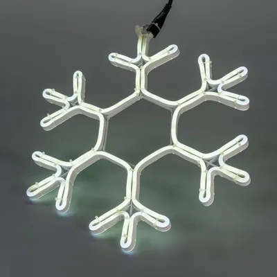 Produktbild von Neonschneeflocke Wandleuchte 120er 40x40cm Weihnachtsdeko XA11031