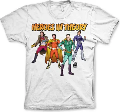 Immagine prodotto di TBBT - Maglietta Heroes In Theory - Media - Bianco