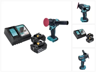 Produktbild von Makita DPV 300 RT Akku Schleifer Polierer 18 V 50 / 80 mm Brushless + 2x Akku 5,0 Ah + Ladegerät
