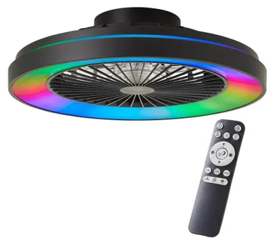 Produktbild von Brilliant LED Deckenleuchte mit Ventilator Mazzaro Ø 48,5 cm 40 W schwarz