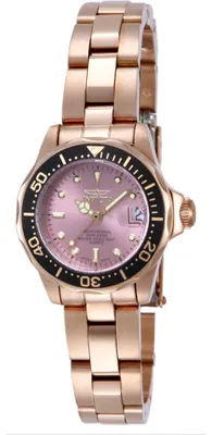 Obrázek produktu pro Invicta Pro Diver 14100 Dámské Hodinky - Quartz Hnutí - Nerezová Ocel s Růžovým Ciferníkem - 24 mm
