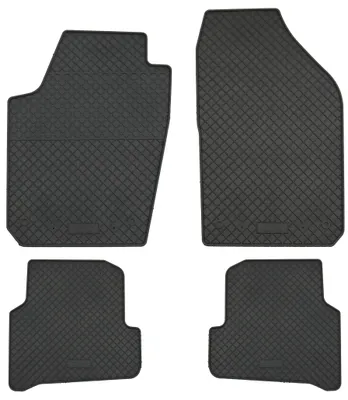 Gummifußmatten Set 4-teilig für Skoda Fabia 3 (2014-), schwarz