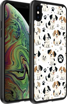 Produktbild von Smartphonica Handyhülle für iPhone X/Xs mit Hundedruck - TPU Rückseite Fall Hunde Design