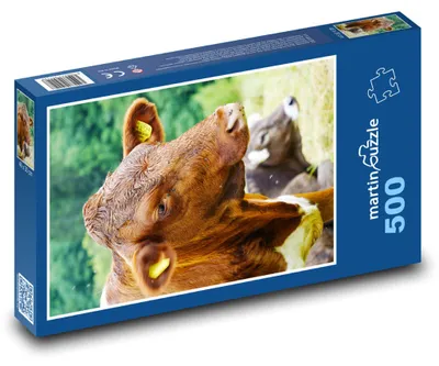Obrázek produktu pro Puzzle 500 Kráva na zelené louce - martinpuzzle