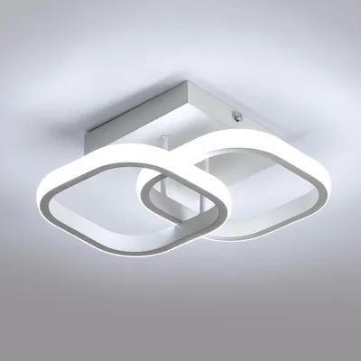 Immagine prodotto di Lampada da soffitto a LED Osairous, design moderno, 22W, 6500K, 2550LM, colore bianco e nero