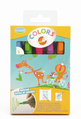 Produktbild von ALADINE 5 Filzstifte Fasermaler Stifte malen ausmalen zeichnen Kleinkinder