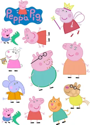Produktbild von Opłatek na tort ŚWINKA PEPPA postacie wz3