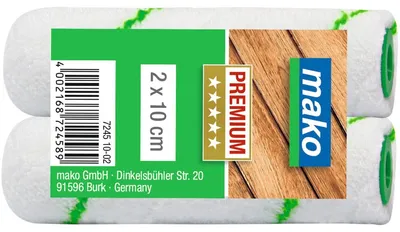 Image de rouleau à lasure mako Rouleaux de rechange microfibre extra court PREMIUM 10cm - 724510-02