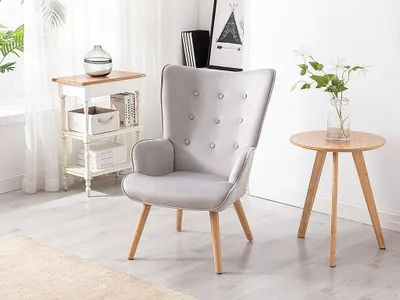 Produktbild von VATELY Sessel aus grauem Velours