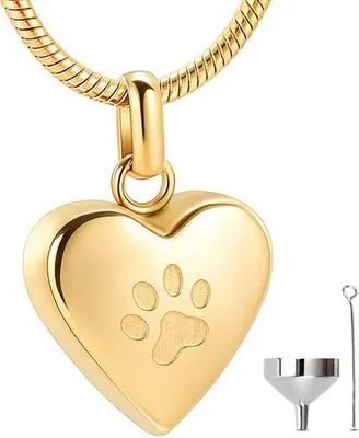 Produktbild von Luxe Ashanger mit 55 cm Kette für Asche, Haare oder Parfum - Gedenkschmuck für Haustiere und Menschen