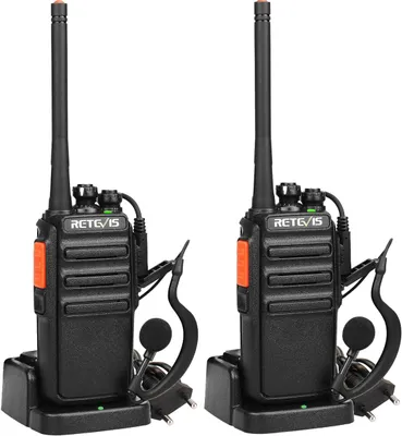 Obrázek produktu pro Retevis RT24 Vysílačka, PMR446 Vysílačka 16 kanálů CTCSS/DCS VOX, Vysílačka s Headsetem, Vysílačka pro bezpečnostní firemní školní restaurace