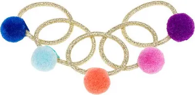 Produktbild von Souza Haargummi Elif - pompom gold