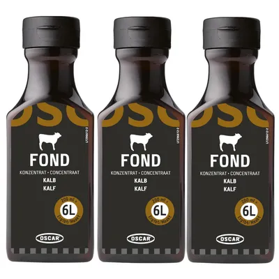 Produktbild von Oscar Kalbsfond Konzentrat für Suppen und Soßen 200ml 3er Pack