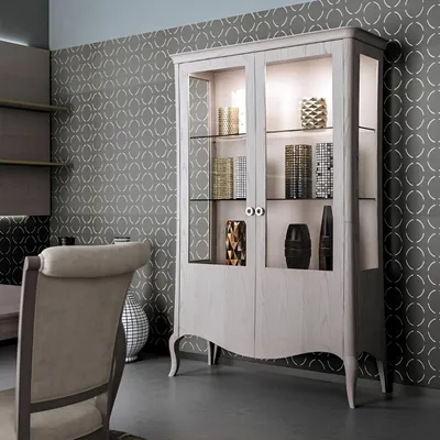 Produktbild von Glasschrank Wohnzimmer Sideboard Vitrine Esszimmer Sideboard Holzschränke Möbel