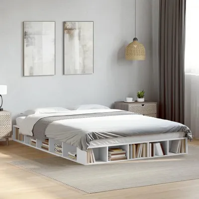 Zdjęcie produktu dla Rama łóżka biała 140x200 cm materiał drewnopochodny