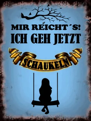Produktbild von vianmo Holzschild 40x30 cm mir reicht´s ich geh schaukeln