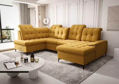 Produktbild von Ecksofa U 343 cm Links Gelb Kronos 01 Kongo RBN17