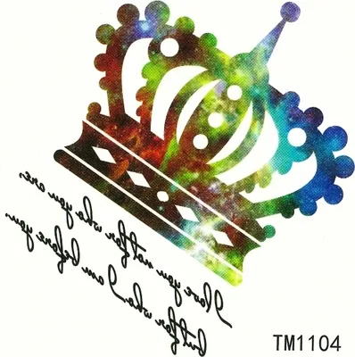 Produktbild von Temporäres Tattoo Bunte Krone Körperkunst