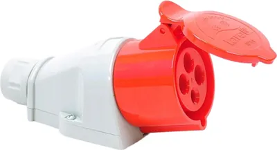 Zdjęcie produktu dla TAREL Gniazdo Stałe Izolacyjne 16A 400V 4P IP44 Czerwone Natynowy 124