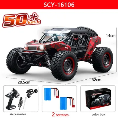 Produktbild von Ferngesteuertes Offroad-RC-Auto 1:16 4WD 50 km/h - Rot 2 Akkus
