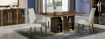 Produktbild von Esszimmer Esstisch Stuhl Holz Stuhle Tisch Gruppe Garnitur Modern Neu Set 5tlg.