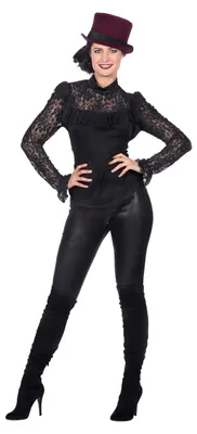 Produktbild von Bluse Victoria Gothic Spitze schwarz, Groesse:44