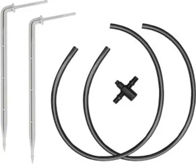 Immagine prodotto di distributore a 2 pieghe con 2 tubi micro da 50 cm e gocciolatore bow dart 2,2 l/h Bradas