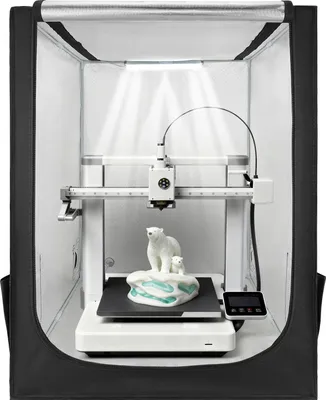 Obrázek produktu pro Stan pro 3D tiskárny VEVOR (70x75x90 cm), prachotěsný a vodotěsný ochranný kryt s konstantní teplotou a LED osvětlením, kompatibilní s běžnými modely Creality/ELEGOO/Anycubic