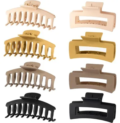 Produktbild von Inodes 8 Große Haarspangen - Für dicke Haare, 11 cm Länge, 2 Designs