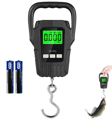 Zdjęcie produktu dla Elektroniczna waga do bagażu, 50 kg, waga z hakiem i wyświetlaczem LCD