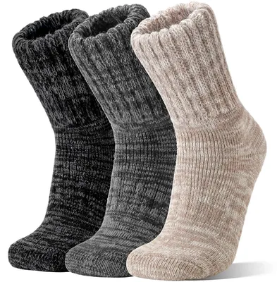 Produktbild von Wollsocken Thermosocken Dicke Stiefelsocken - Wolle - 3 Paar - Für Damen und Herren - Warm und gestrickt