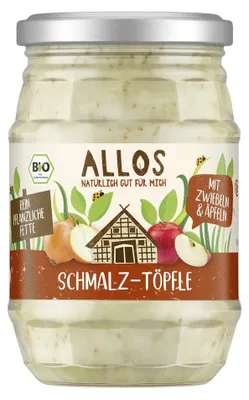 SMALCZYK WEGAŃSKI Z CEBULĄ I JABŁKIEM BEZGLUTENOWY BIO 250 g - ALLOS