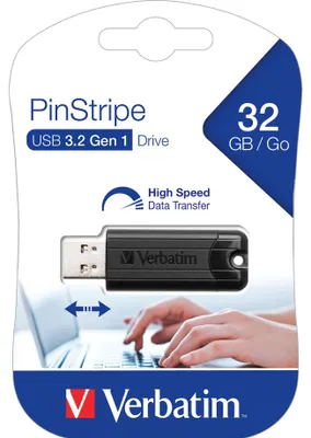 Immagine prodotto di Verbatim Pendrive 32Gb Usb-A 3.2Pinstripe Czarny/Nero 49317