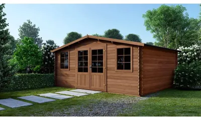 Produktbild von Gartenhaus, Gerätehaus 34.8m2 - 5.9x5.9m - 45mm - Imprägniert