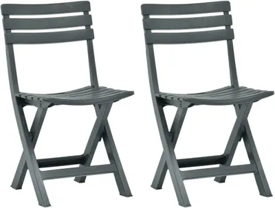 Produktbild von 2 klappbare Gartenstühle aus Kunststoff in Grün