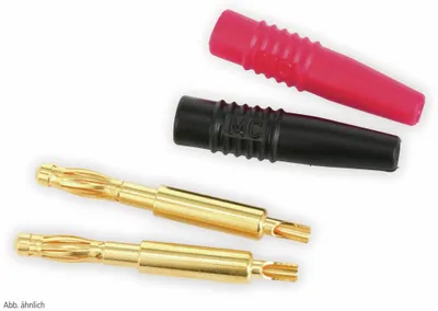 Produktbild von Büschelstecker-Set, 4 mm, rot/schwarz