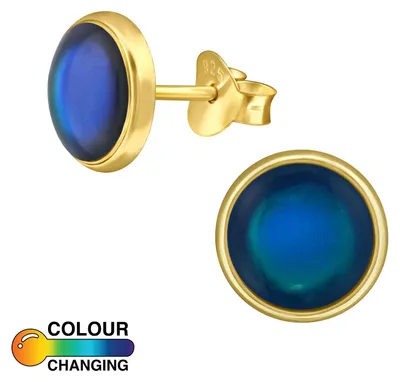 Produktbild von Mood Ohrstecker Stimmung: Gold Ohrringe aus Silber 925