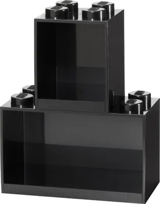 Produktbild von LEGO Bausteinregal-Set BRICK SHELF 2-teilig schwarz