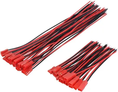 Produktbild von Set mit 20 JST 22 AWG 2-poligen Steckverbindern | Vielseitig einsetzbar für LEDs, Lampen, RC-Batterien, Spielzeug | Hohe Qualität