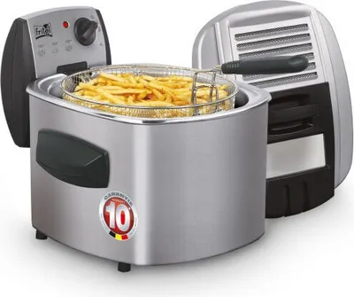 Produktbild von Fritel FR 1490 Fritteuse, Edelstahlgeh?use, 3000 Watt, herausnehmbarer 4 l ?lbeh?lter, Coolwall, Kaltzone